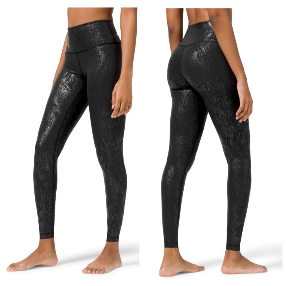 Lululemon sz 4 Wunder Under High-Rise Tight 28" FULL ON LUXTREME floral - Picture 2 of 10